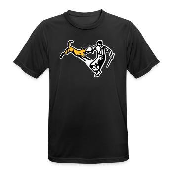 malinois defense - Men's Breathable T-Shirt - black - Front - AI Model Male 178 light (178cm)