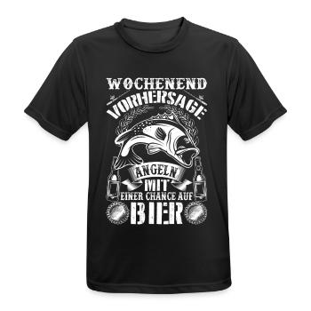 Angeln und Bier - Männer T-Shirt atmungsaktiv - Schwarz - Vorne - AI Model Male 178 light (178cm)
