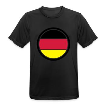 Allemagne emblème - T-shirt respirant Homme - noir - Devant - AI Model Male 178 light (178cm)