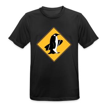 surfing_penguins - T-shirt respirant Homme - noir - Devant - AI Model Male 178 light (178cm)