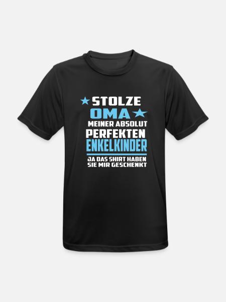 Stolze Oma - Männer T-Shirt atmungsaktiv - Schwarz