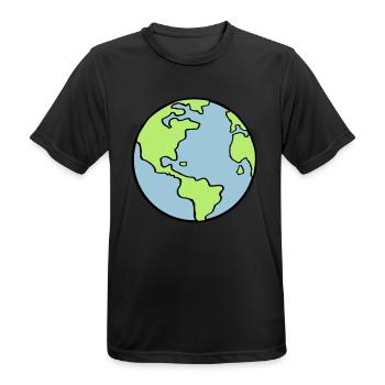erde_002 - Men's Breathable T-Shirt - black - Front - AI Model Male 178 light (178cm)