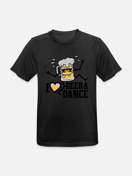 Love Beer and Dance - Men's Breathable T-Shirt - black