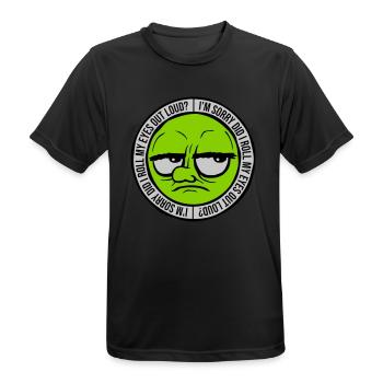 Roll My Eyes Out - Männer T-Shirt atmungsaktiv - Schwarz - Vorne - AI Model Male 178 light (178cm)