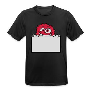 Signe montrer monstre fou - T-shirt respirant Homme - noir - Devant - AI Model Male 178 light (178cm)