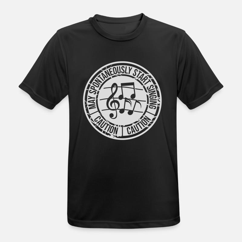 may spontaneously start singing - Men's Breathable T-Shirt - black