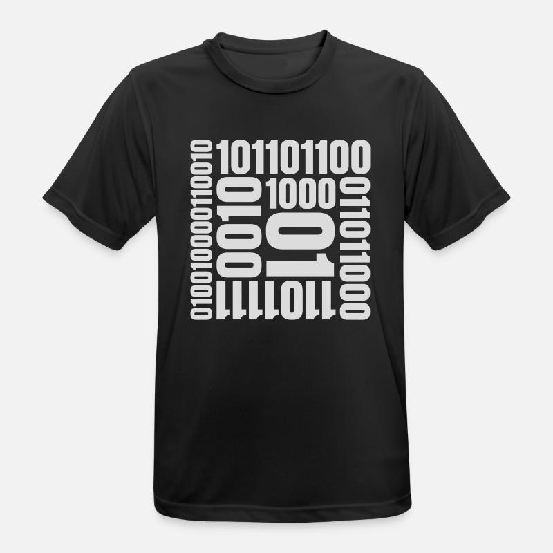 Binär Code Programm Sprache - Männer T-Shirt atmungsaktiv - Schwarz