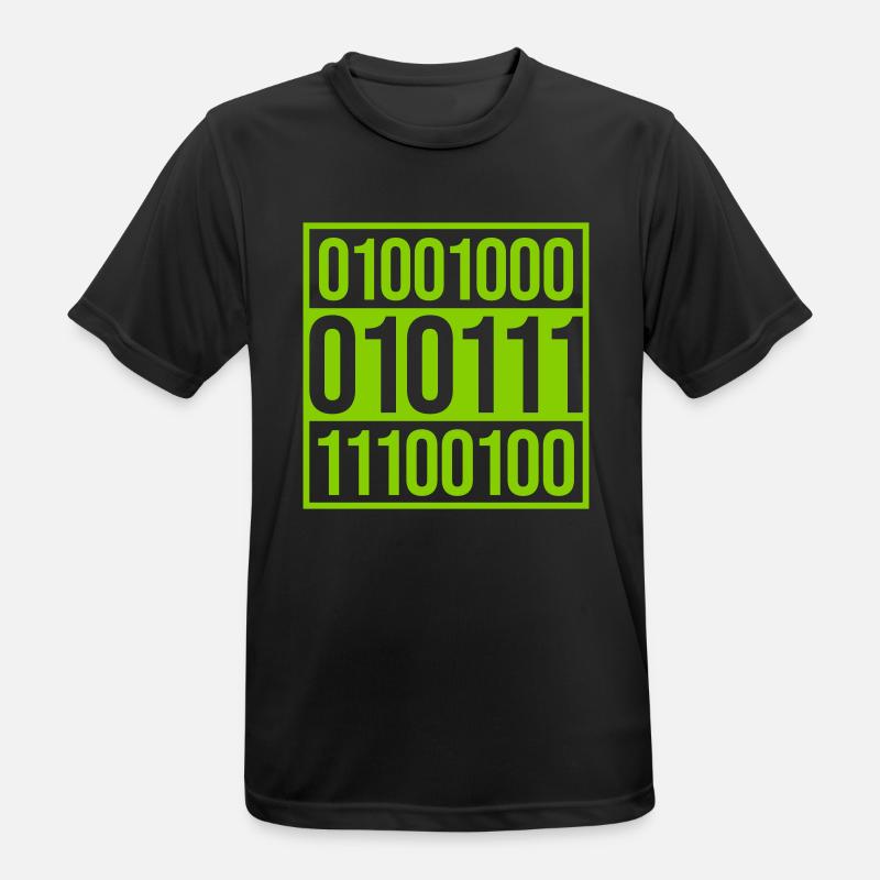 Binär Code Programm Sprache - Männer T-Shirt atmungsaktiv - Schwarz
