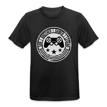 son brother gamer legend - Männer T-Shirt atmungsaktiv - Schwarz - Vorne - AI Model Male 178 light (178cm)