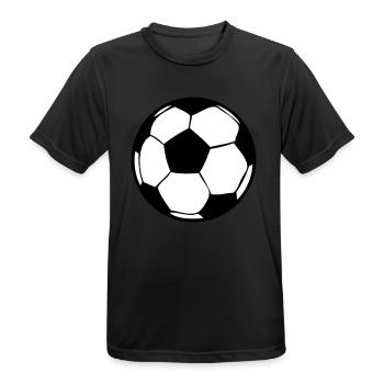 ballon soccer foot football sport 2510 - T-shirt respirant Homme - noir - Devant - AI Model Male 178 light (178cm)