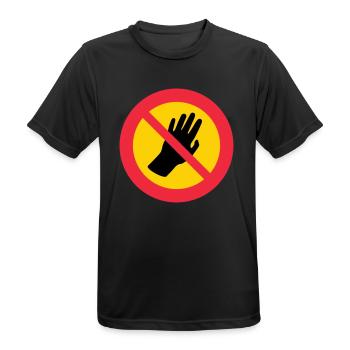 S’il te plaît, ne me touche pas - Autisme - Asperger - T-shirt respirant Homme - noir - Devant - AI Model Male 178 light (178cm)