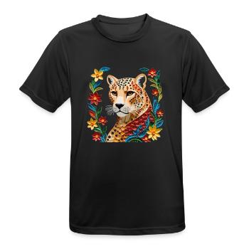Tiger - Männer T-Shirt atmungsaktiv - Schwarz - Vorne - AI Model Male 178 light (178cm)