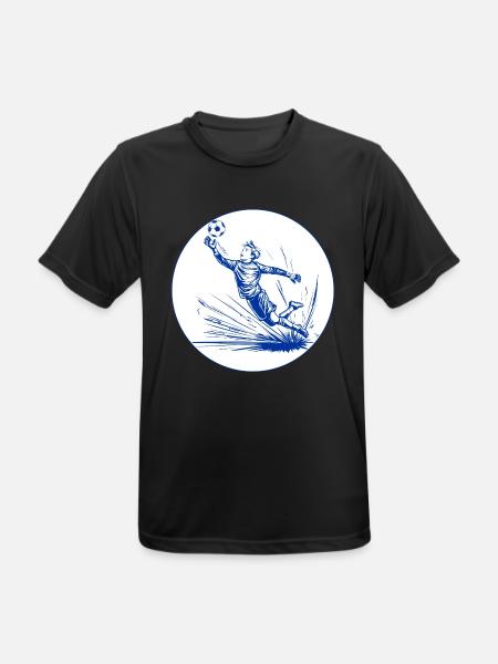 Goalkeeper (blue and white) - Men's Breathable T-Shirt - black
