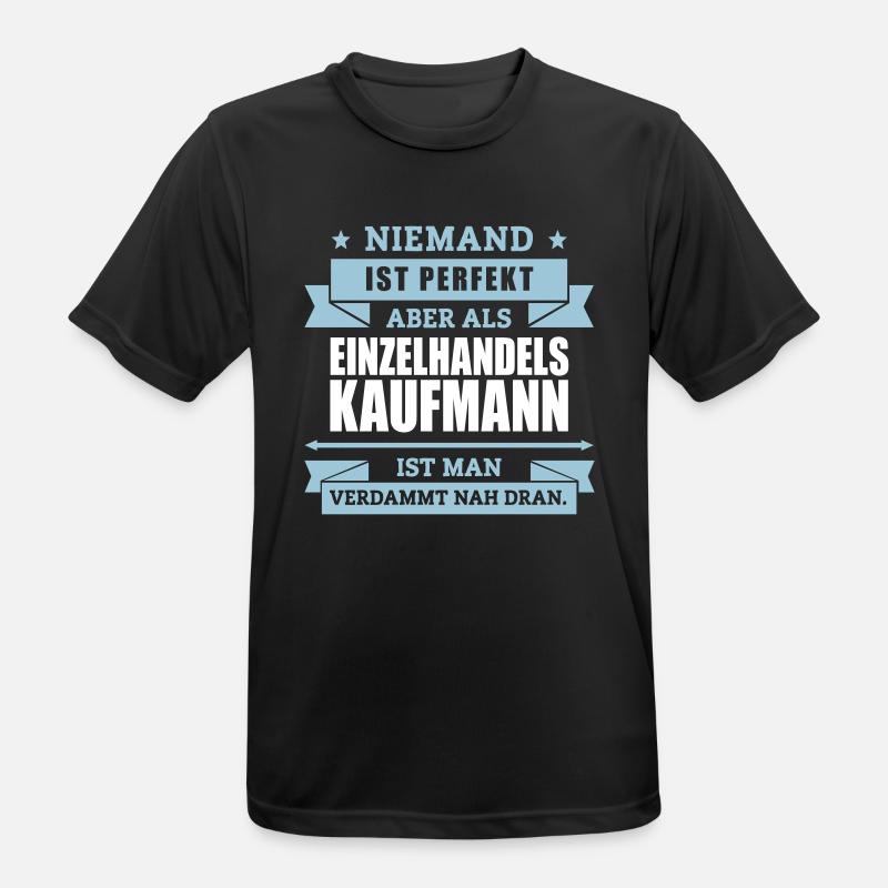 Fun Einzelhandelskaufmann - Männer T-Shirt atmungsaktiv - Schwarz