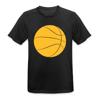 basketball - Männer T-Shirt atmungsaktiv - Schwarz - Vorne - AI Model Male 178 light (178cm)