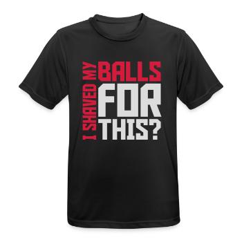 Je me suis rasé les couilles - T-shirt respirant Homme - noir - Devant - AI Model Male 178 light (178cm)