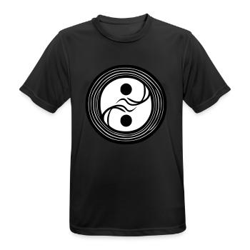 Yin Yang Sign Symbol Peace Happiness Vector 4 - Men's Breathable T-Shirt - black - Front - AI Model Male 178 light (178cm)