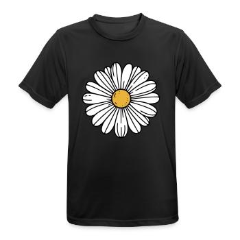 Marguerite - T-shirt respirant Homme - noir - Devant - AI Model Male 178 light (178cm)