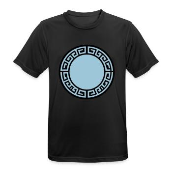 Symbole Grec Cercle Sparte - T-shirt respirant Homme - noir - Devant - AI Model Male 178 light (178cm)