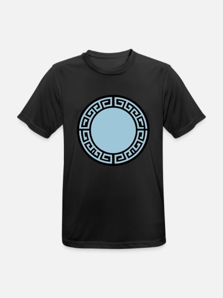 Greek Symbol Circle Sparta - Men's Breathable T-Shirt - black