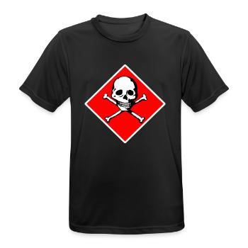 Schädel und Knochen - Männer T-Shirt atmungsaktiv - Schwarz - Vorne - AI Model Male 178 light (178cm)