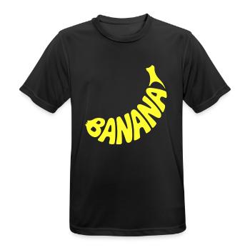 Banana - Cool Fruit Logo - Men's Breathable T-Shirt - black - Front - AI Model Male 178 light (178cm)