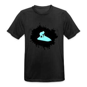 jet ski klecks - Männer T-Shirt atmungsaktiv - Schwarz - Vorne - AI Model Male 178 light (178cm)