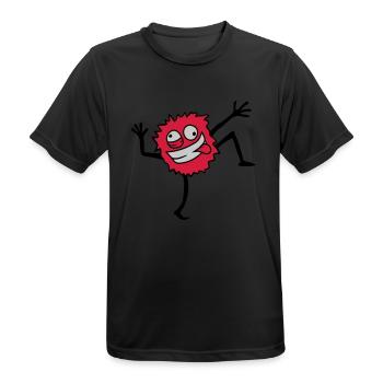 Monstre poilu dansant - T-shirt respirant Homme - noir - Devant - AI Model Male 178 light (178cm)