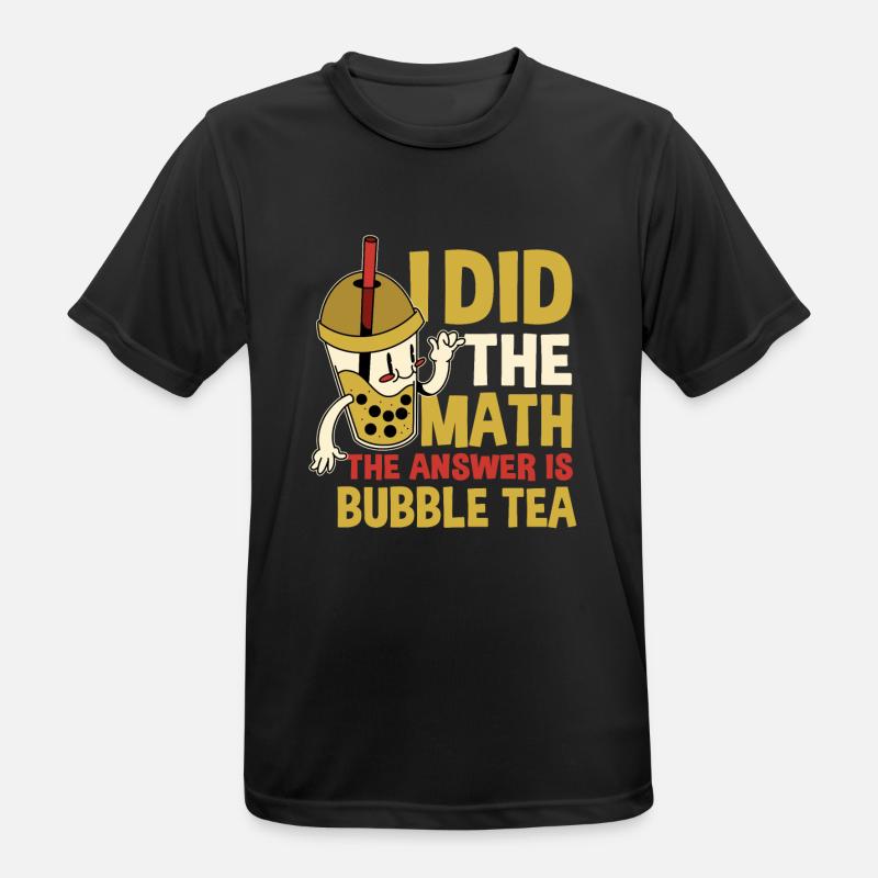 Bubble Tea and Math - Men's Breathable T-Shirt - black