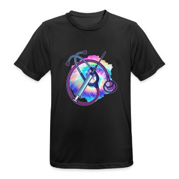 Soins infirmiers autorisés - T-shirt respirant Homme - noir - Devant - AI Model Male 178 light (178cm)