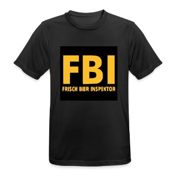 FBI - Männer T-Shirt atmungsaktiv - Schwarz - Vorne - AI Model Male 178 light (178cm)