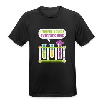 Say chemistry chemist nerd gift university - Men's Breathable T-Shirt - black - Front - AI Model Male 178 light (178cm)