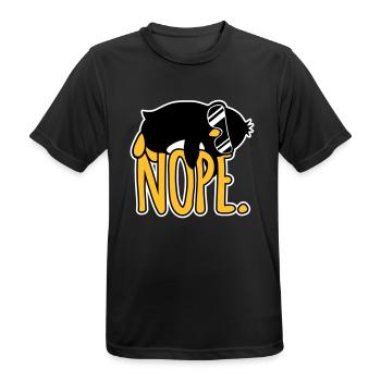 Non. Penguin Citation Funny Lazy Sunglasses Cool - T-shirt respirant Homme - noir - Devant - AI Model Male 178 light (178cm)