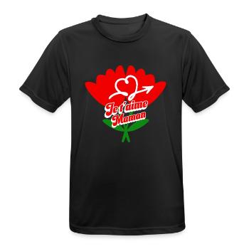 I Love You Mom Mother's Day - Men's Breathable T-Shirt - black - Front - AI Model Male 178 light (178cm)