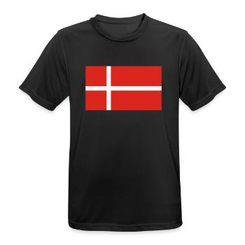 denmark - Men's Breathable T-Shirt - black - Front - AI Model Male 178 light (178cm)