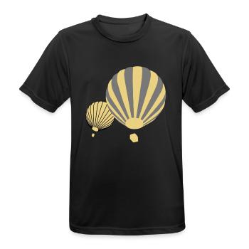 Ballons - Männer T-Shirt atmungsaktiv - Schwarz - Vorne - AI Model Male 178 light (178cm)