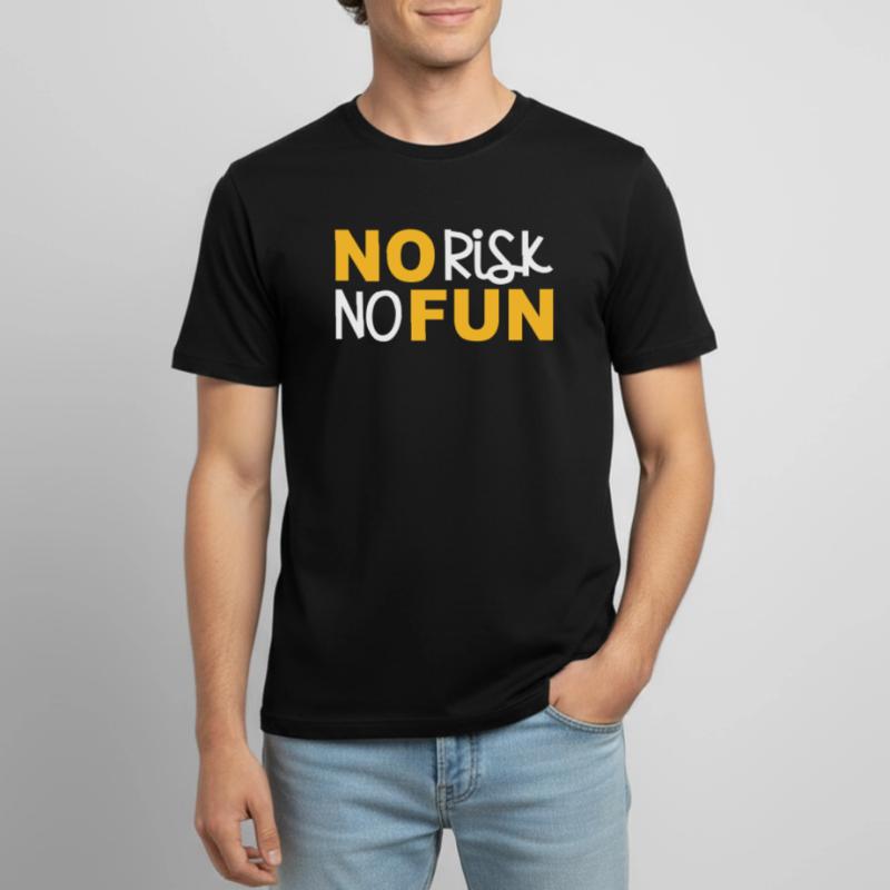 Pas de risque pas de plaisir pas de risque amusant déclaration courageux T-shirt respirant Homme