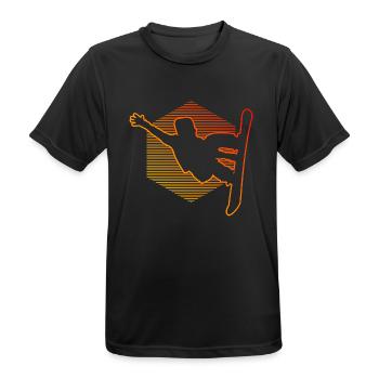 Snowboard Enfants Snowboarder Hommes Femmes Apres Sk - T-shirt respirant Homme - noir - Devant - AI Model Male 178 light (178cm)