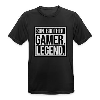 son brother gamer legend - Männer T-Shirt atmungsaktiv - Schwarz - Vorne - AI Model Male 178 light (178cm)