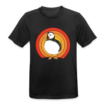 Papageientaucher Puffin - Männer T-Shirt atmungsaktiv - Schwarz - Vorne - AI Model Male 178 light (178cm)