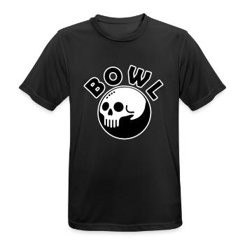 Skull Bowling Ball - Bowl Design - Men's Breathable T-Shirt - black - Front - AI Model Male 178 light (178cm)