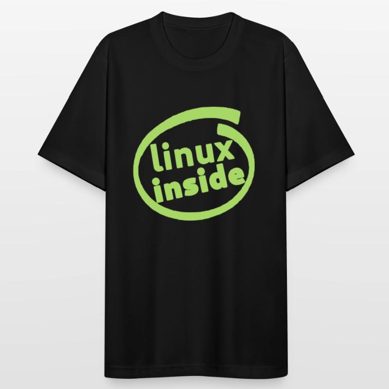LINUX INSIDE TUX PROGRAMMIERER LOGO NERD GESCHENK Männer T-Shirt atmungsaktiv