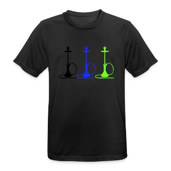 Hookah - Men's Breathable T-Shirt - black - Front - AI Model Male 178 light (178cm)