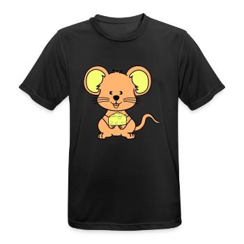 Mouse Comic - Men's Breathable T-Shirt - black - Front - AI Model Male 178 light (178cm)
