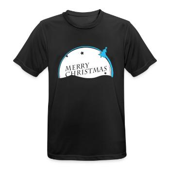 Merry Christmas VECTORGRAPHIC - Men's Breathable T-Shirt - black - Front - AI Model Male 178 light (178cm)