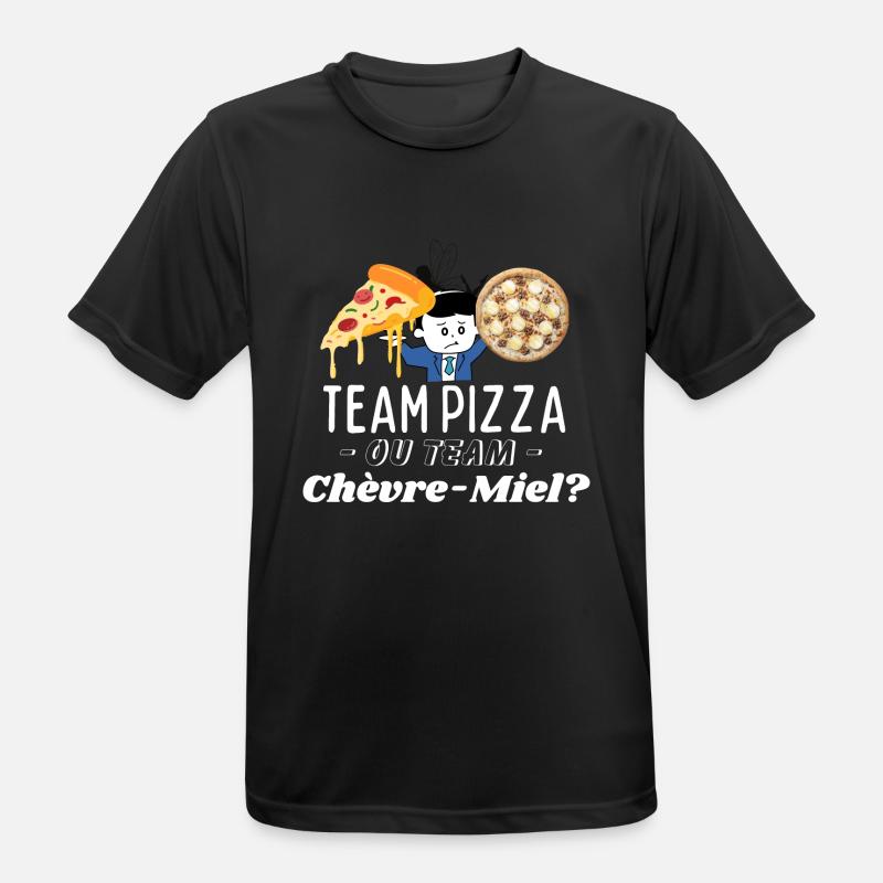 Team Pizza oder Team Chèvre-Miel? - Männer T-Shirt atmungsaktiv - Schwarz