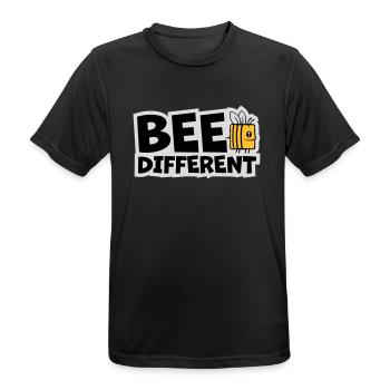 bee different Spruch Zitat - Männer T-Shirt atmungsaktiv - Schwarz - Vorne - AI Model Male 178 light (178cm)