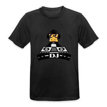 Duck DJ - T-shirt respirant Homme - noir - Devant - AI Model Male 178 light (178cm)
