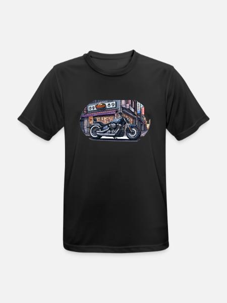 鉄鬼 Tekki Chopper - Männer T-Shirt atmungsaktiv - Schwarz