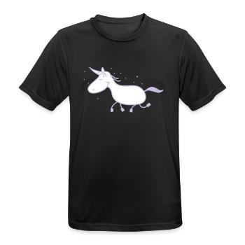 Einhorn - Männer T-Shirt atmungsaktiv - Schwarz - Vorne - AI Model Male 178 light (178cm)